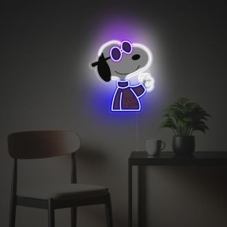 Snoopy With Sunglasses LED Neon Acrylic Artwork