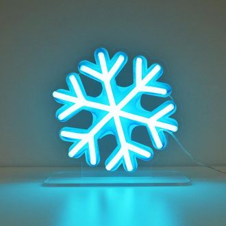 Snowflake Emoji Neon Sign