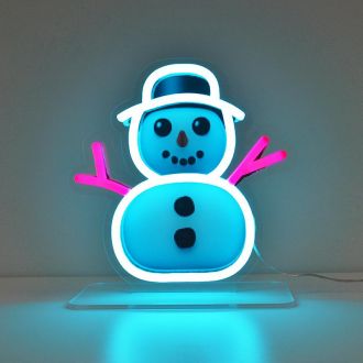 Snowman Emoji Neon Sign