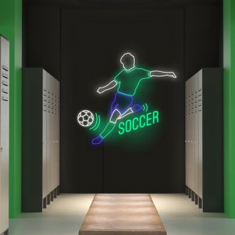 Soccer Player Neon Sign