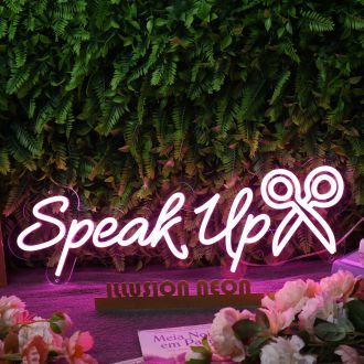 Speak Up Purple Neon Sign