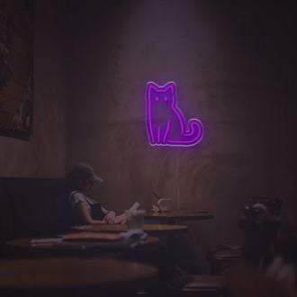 Staring Cat LED Neon Sign