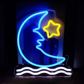 Stars And Moon Neon Sign