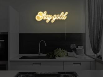 Stay Gold Metallic Neon Sign