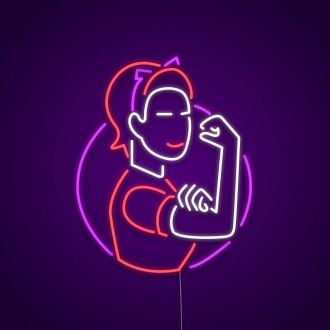 Strong Woman Mothers Day Neon Sign