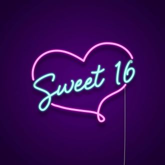Sweet 16 Heart Neon Sign