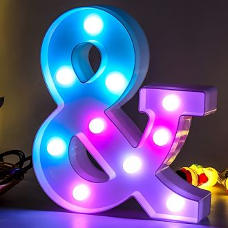 Steel Marquee Letter Symbol & Blue and Purple High-End Custom Zinc Metal Marquee Light Marquee Sign