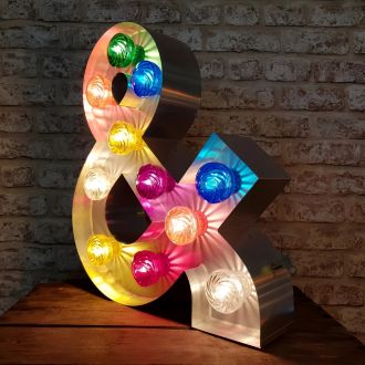 Steel Marquee Letter Symbol & Colorful High-End Custom Zinc Metal Marquee Light Marquee Sign