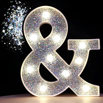 Steel Marquee Letter Symbol & Shiny Silver White High-End Custom Zinc Metal Marquee Light Marquee Sign