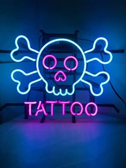 TATTOO Skull Neon Signs