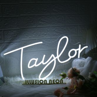 Taylor White Name Neon Sign