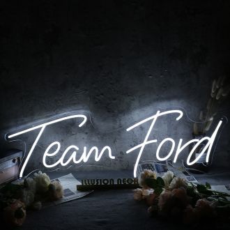 Team Ford White Neon Sign