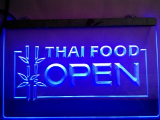 Thai Food OPEN Cafe Restaurant LED Neon Sign