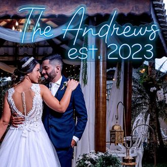 The Andrews Neon Name Signs Blue Neon Sign