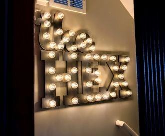 Steel Marquee Letter The Hex Bronze High-End Custom Zinc Metal Marquee Light Marquee Sign
