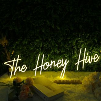 The Honey Hive Yellow Neon Sign