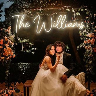 The Willians Neon Name Signs Warm White Neon Sign Wedding Decor