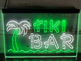 Tiki Palm Tree Dual LED Neon Sign
