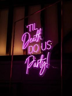 Til Death Do Us Party Neon Sign