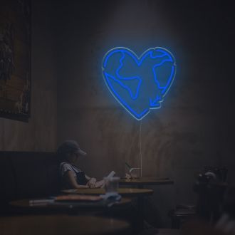 Travel Heart LED Neon Sign