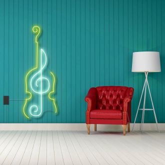 Treble Clef In Instrument Neon Sign