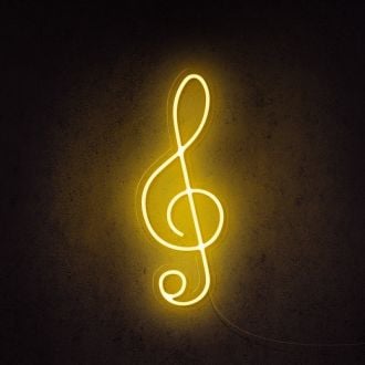 Treble Clef Musical Note Neon Sign