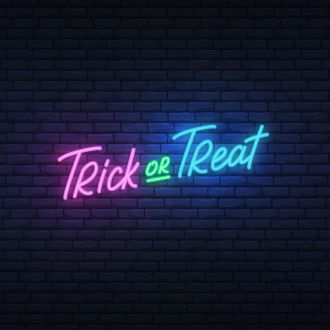 Trick or Treat Lettering Neon Sign