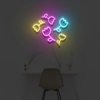 Tulips Neon Sign Lights Night Lamp Led Neon Sign Light For Home Party MG10239