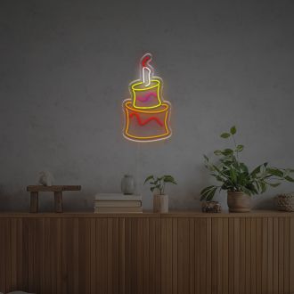 Two Layer Birthday Cake LED Neon Sign
