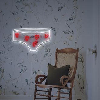 Underwear With A Heart Pattern LED Neon Sign