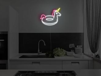 Unicorn Pool Floaty Neon Sign