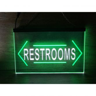 Unisex Arrow Toilet Dual LED Neon Sign