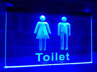 Unisex Men Women Male Female Toilet LED Neon Sign