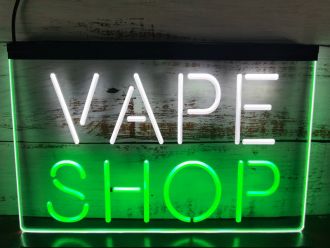 Vape Shop Indoor Display Open Dual LED Neon Sign