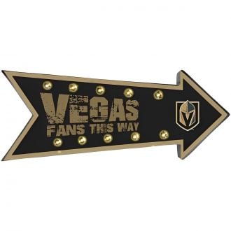 Vegas Fans This Way Brown Indicator Arrow Marquee Light