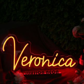 Veronica Orange Neon Sign