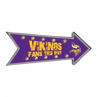 Vikings Fans This Way Purple Indicator Arrow Marquee Light