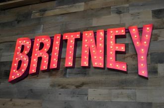 Steel Marquee Letter Red Name Britney Decor High-End Custom Zinc Metal Marquee Light Marquee Sign