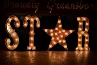 Steel Marquee Letter Rusty STAR With Star High-End Custom Zinc Metal Marquee Light Marquee Sign