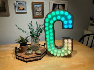 Steel Marquee Letter C Colorful Marquee Bulbs Led High-End Custom Zinc Metal Marquee Light Marquee Sign