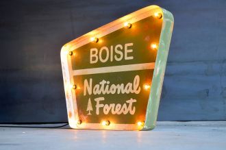 Steel Marquee Letter Gold National Forest High-End Custom Zinc Metal Marquee Light Marquee Sign