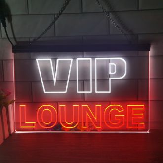 VIP Lounge Dual LED Neon Sign