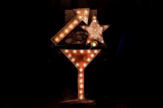 Steel Marquee Letter Cocktail Arrow Star Rusty High-End Custom Zinc Metal Marquee Light Marquee Sign