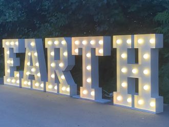 Steel Marquee Letter Earth Event Decor High-End Custom Zinc Metal Marquee Light Marquee Sign