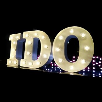 Steel Marquee Letter I Do Wedding Decor High-End Custom Zinc Metal Marquee Light Marquee Sign