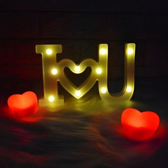 Steel Marquee Letter I Love You With Heart High-End Custom Zinc Metal Marquee Light Marquee Sign