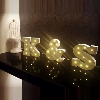 Steel Marquee Letter K&S Wedding Decor High-End Custom Zinc Metal Marquee Light Marquee Sign
