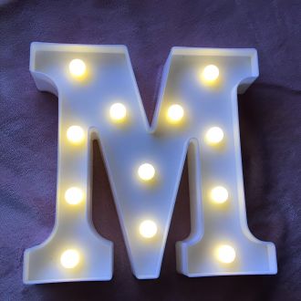 Steel Marquee Letter M Alphabet High-End Custom Zinc Metal Marquee Light Marquee Sign