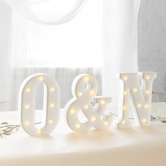 Steel Marquee Letter Warm White O&N Wedding High-End Custom Zinc Metal Marquee Light Marquee Sign