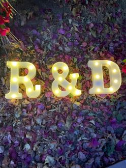 Steel Marquee Letter Warm White R&D Wedding High-End Custom Zinc Metal Marquee Light Marquee Sign